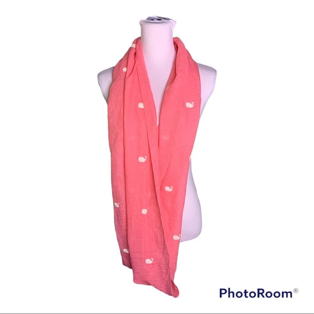 Infinity scarf with whale print